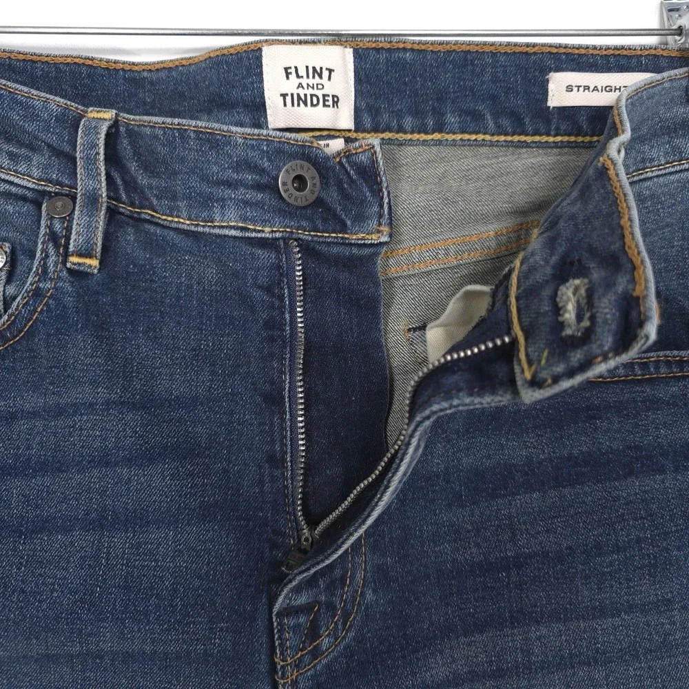 FLINT AND TINDER Men's‎ Jeans 31x31 USA MADE Straight Fit Stretch Cotton FT 036